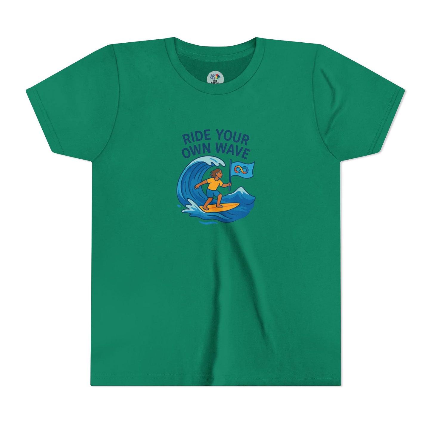 Ride your own Wave Neurodiversity - Different minds same dreams - Kids Tee - 5 colors