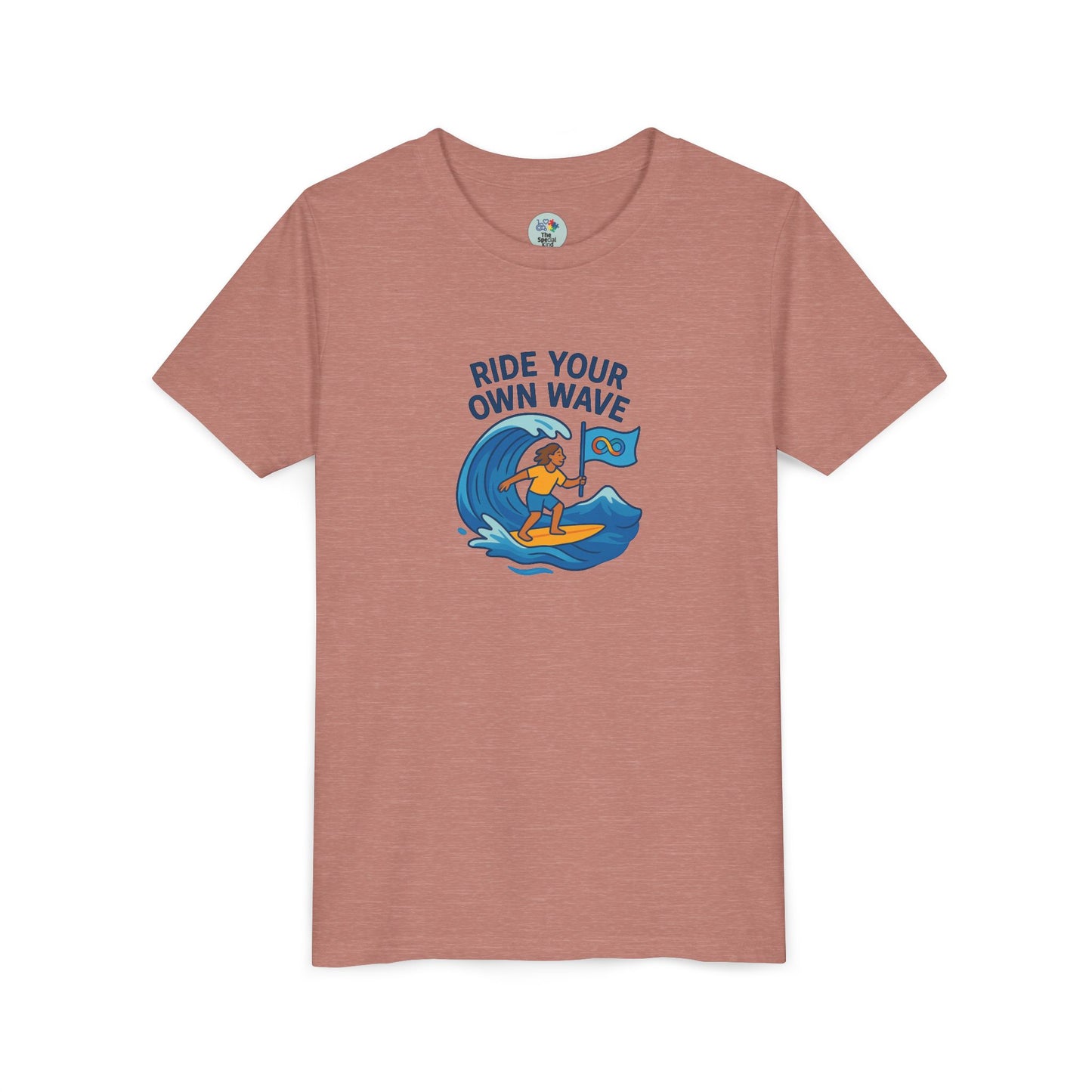 Ride your own Wave Neurodiversity - Different minds same dreams - Kids Tee - 5 colors