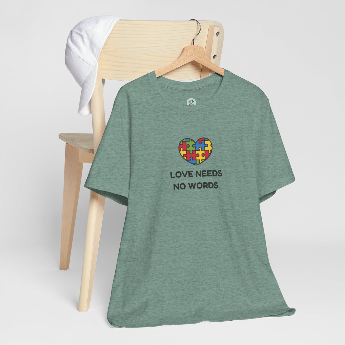 Love Needs no Words - Short Sleeve T-Shirt for Awareness and Celebration - 10 colors