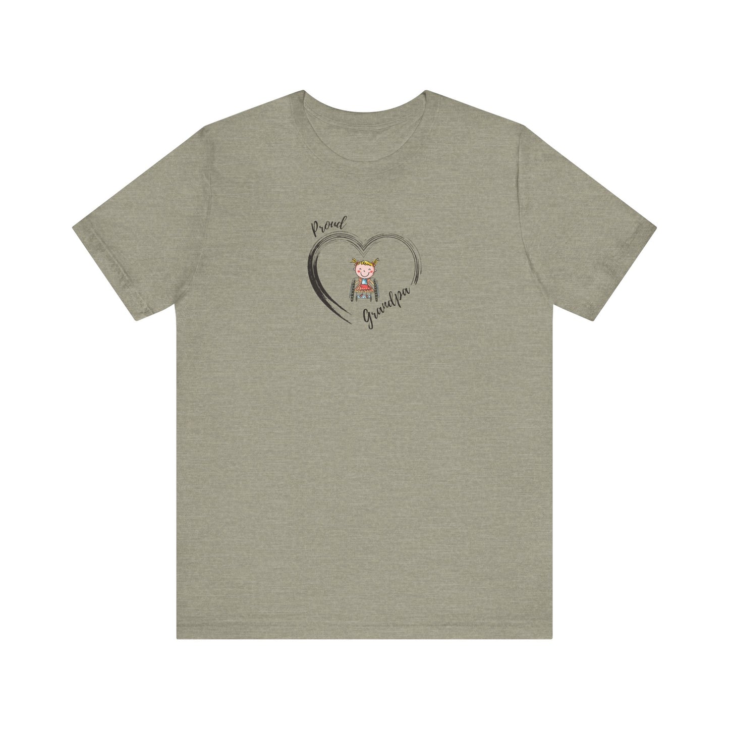 Proud Grandpa - GIRL - Unisex Jersey Short Sleeve T-Shirt for Awareness and Celebration