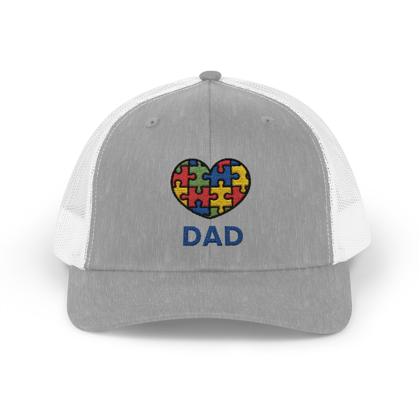 Austism DAD Snapback Cap | Gift for Dads, Father's Day Hat, Supportive Headwear, Autism Awareness Cap, Casual Everyday Wear - 7 colors