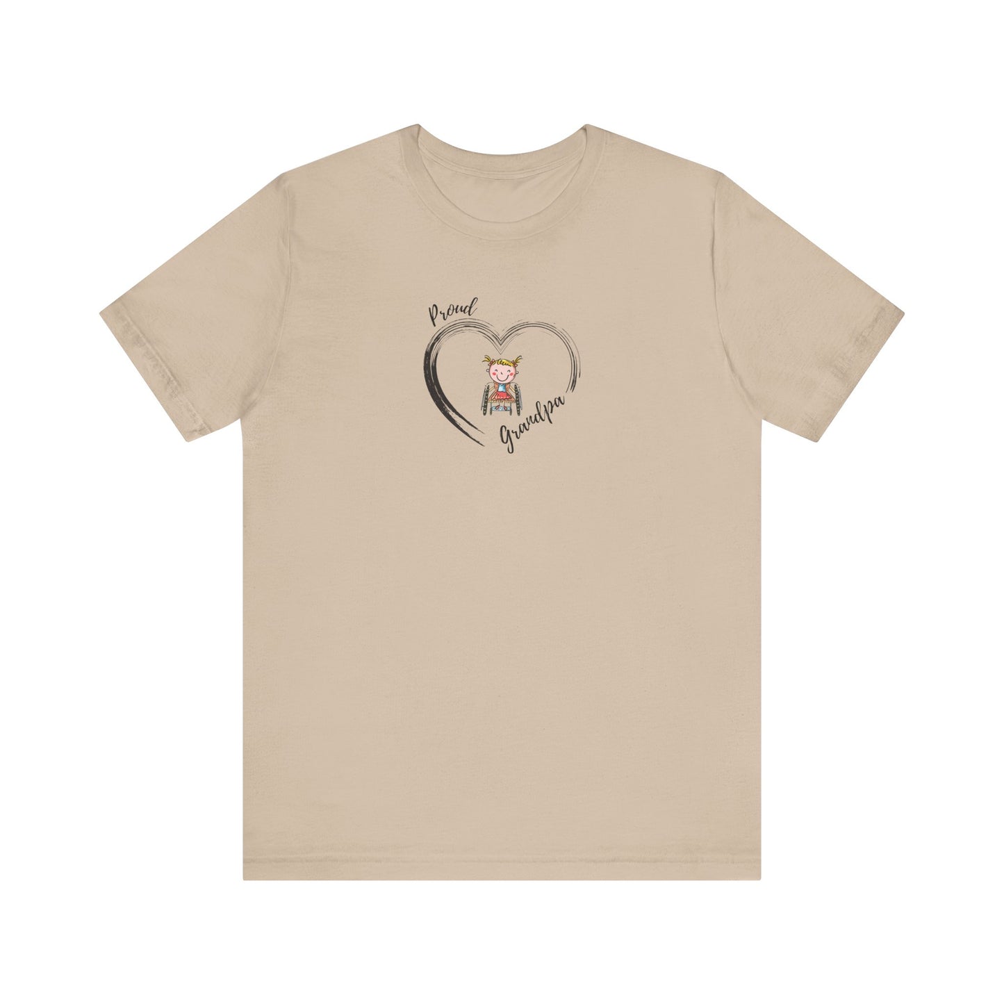 Proud Grandpa - GIRL - Unisex Jersey Short Sleeve T-Shirt for Awareness and Celebration