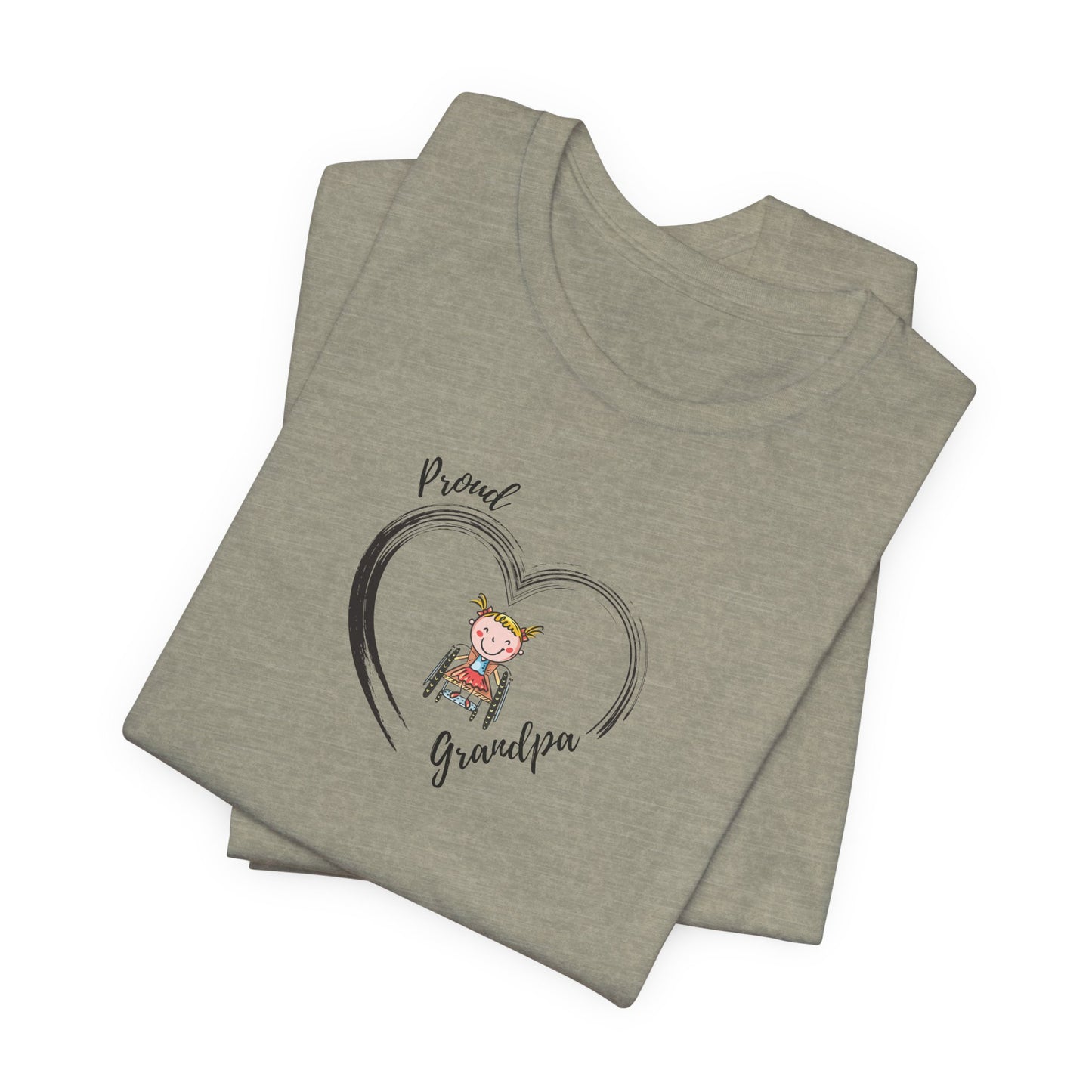 Proud Grandpa - GIRL - Unisex Jersey Short Sleeve T-Shirt for Awareness and Celebration