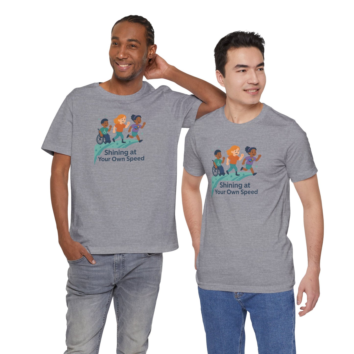 Inclusive T-shirt - Short Sleeve - Awareness and Celebration - 5 colors