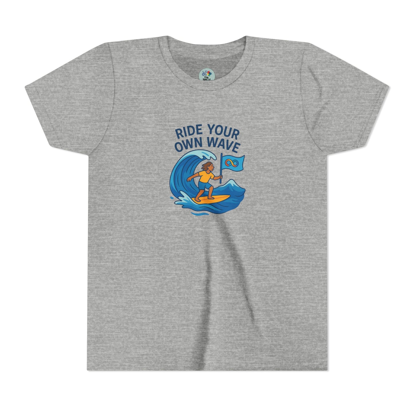 Ride your own Wave Neurodiversity - Different minds same dreams - Kids Tee - 5 colors