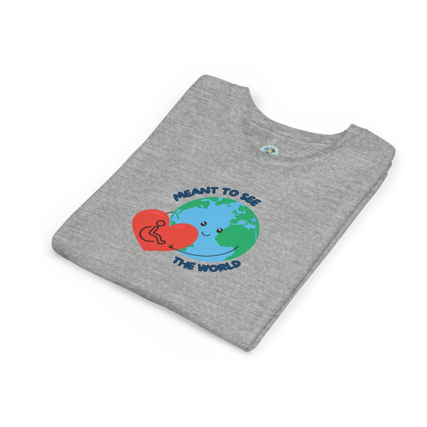 Meant to see the world wheelchair Kids Tee - 6 colors