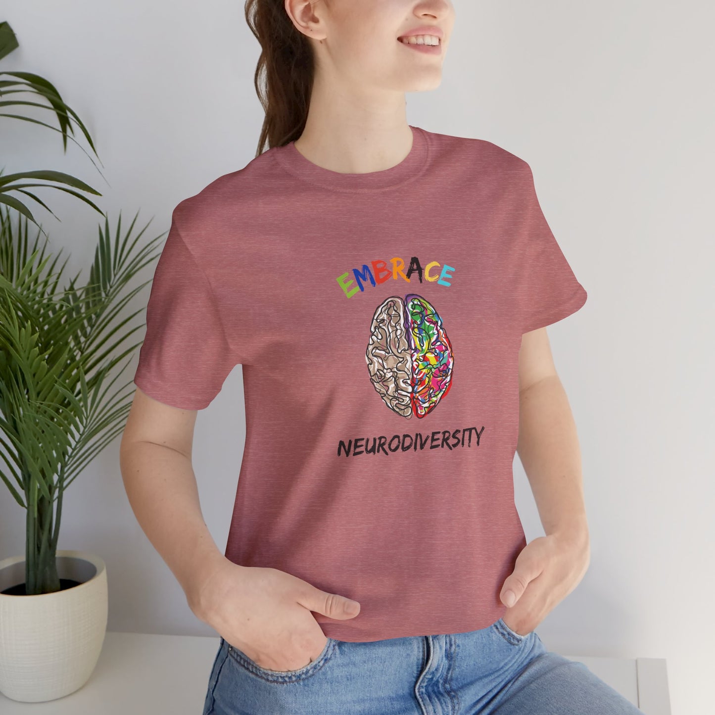 Neurodiversity Embrace Tee - Unisex Jersey Short Sleeve T-Shirt for Awareness and Celebration