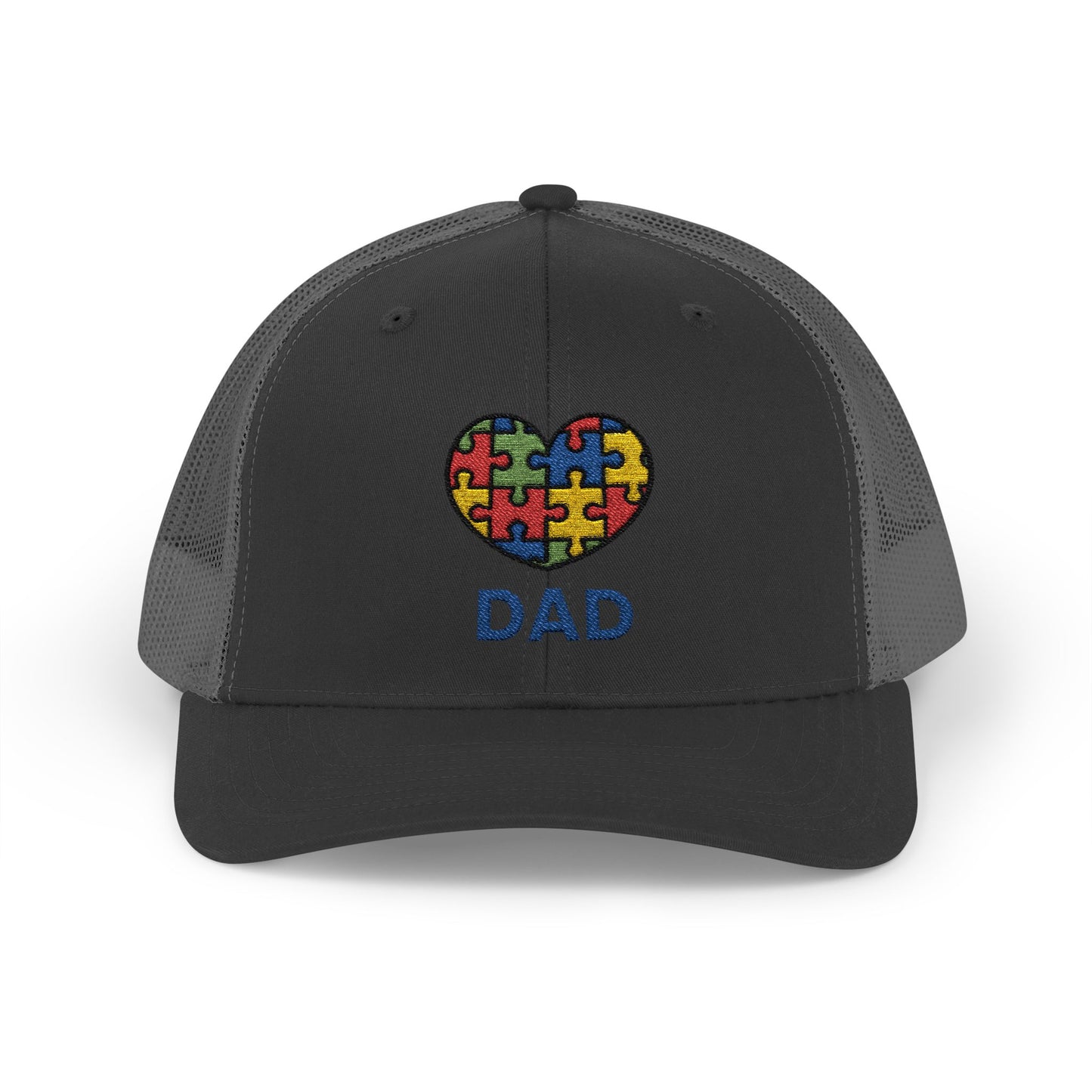Austism DAD Snapback Cap | Gift for Dads, Father's Day Hat, Supportive Headwear, Autism Awareness Cap, Casual Everyday Wear - 7 colors