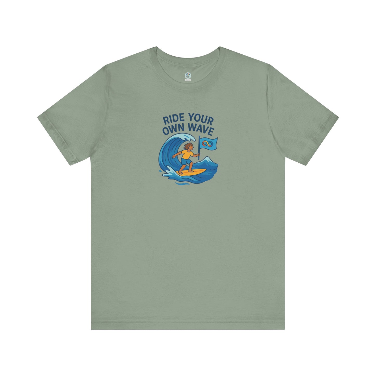 Ride your won wave - Autistic Symbol T-shirt - for Awareness and Celebration - 8 colors