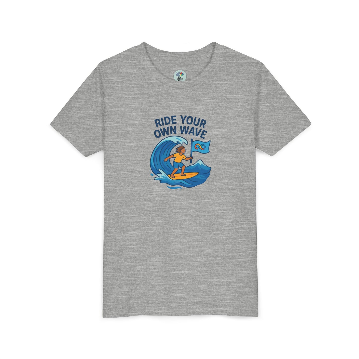 Ride your own Wave Neurodiversity - Different minds same dreams - Kids Tee - 5 colors