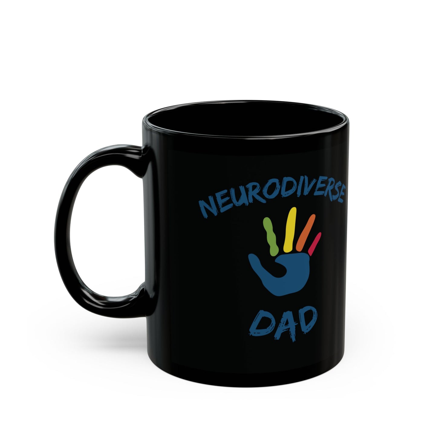 Neurodiverse Dad Black Mug - Perfect Gift for Dads, Autism Awareness, Coffee Lover, Unique Present, 11oz & 15oz