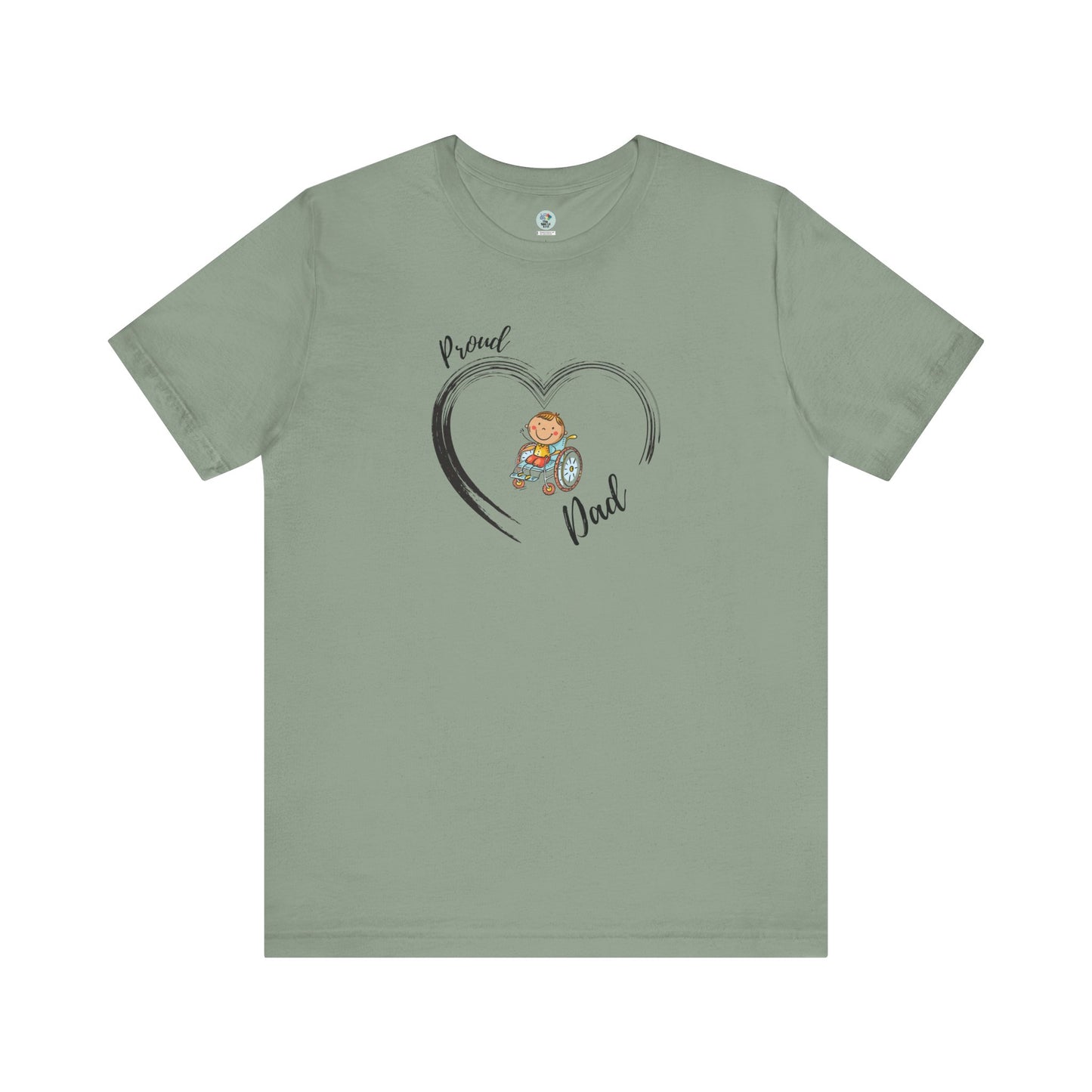 Proud DAD - BOY on Wheelchair T-Shirt for Awareness and Celebration - 7 colors
