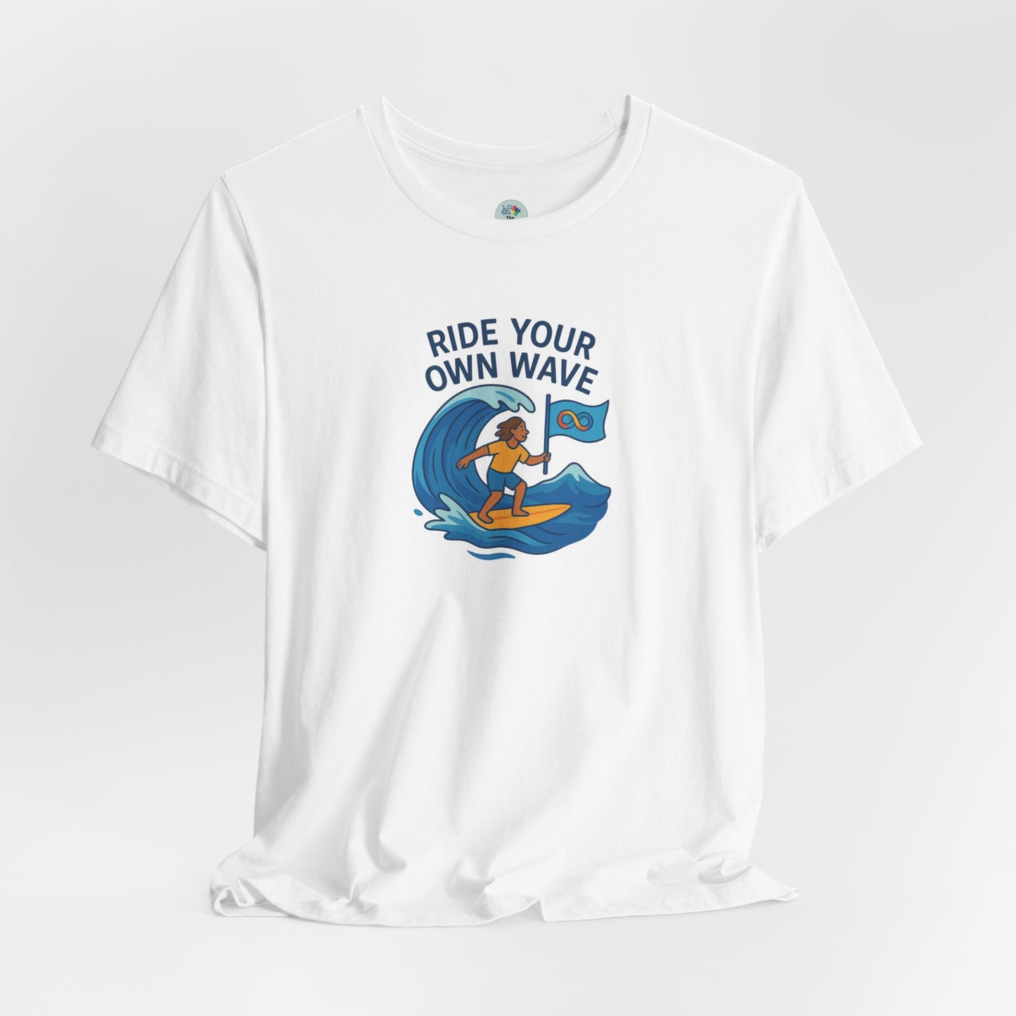 Ride your won wave - Autistic Symbol T-shirt - for Awareness and Celebration - 8 colors