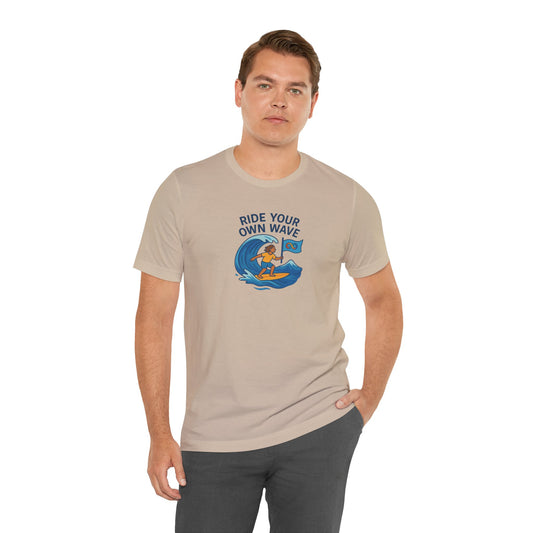 Ride your won wave - Autistic Symbol T-shirt - for Awareness and Celebration - 8 colors