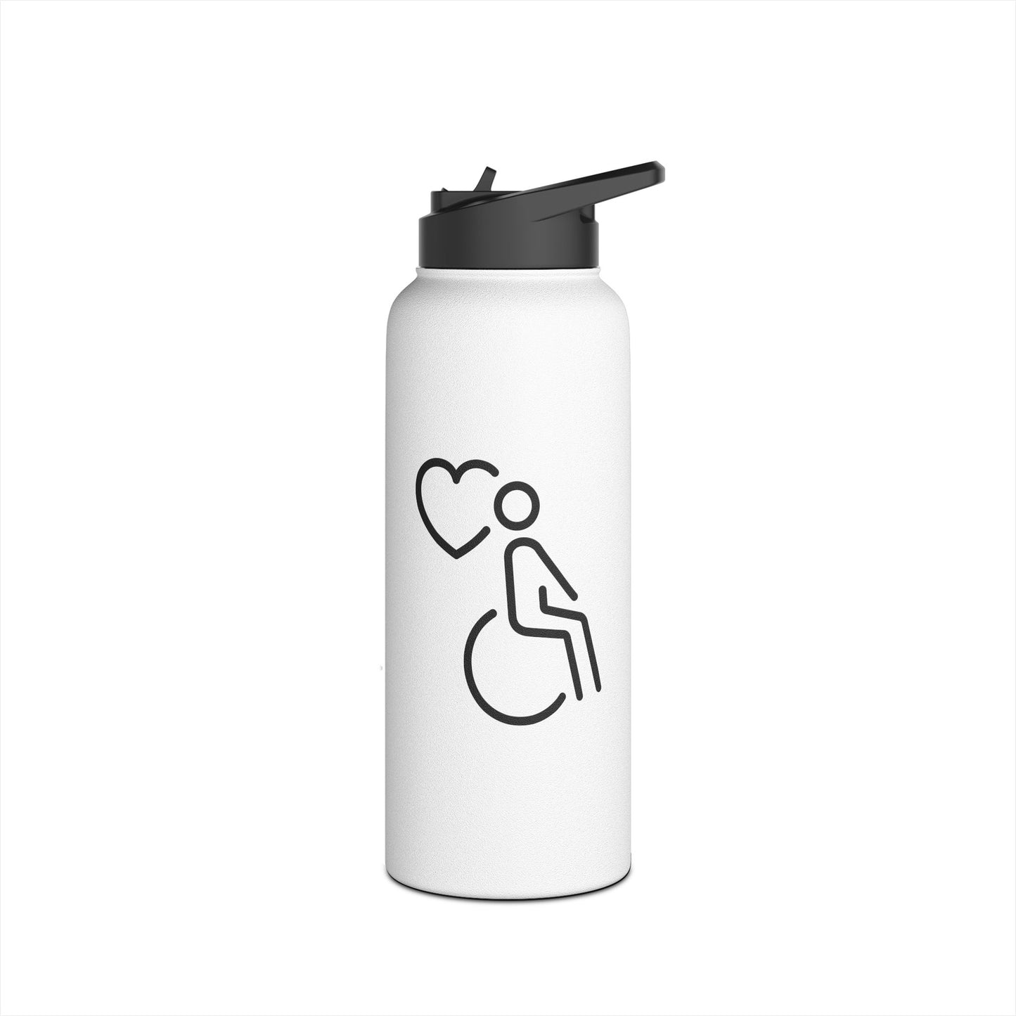 Wheelchair love Stainless Steel Water Bottle