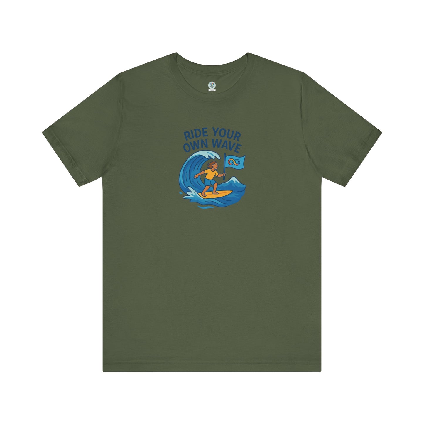 Ride your won wave - Autistic Symbol T-shirt - for Awareness and Celebration - 8 colors