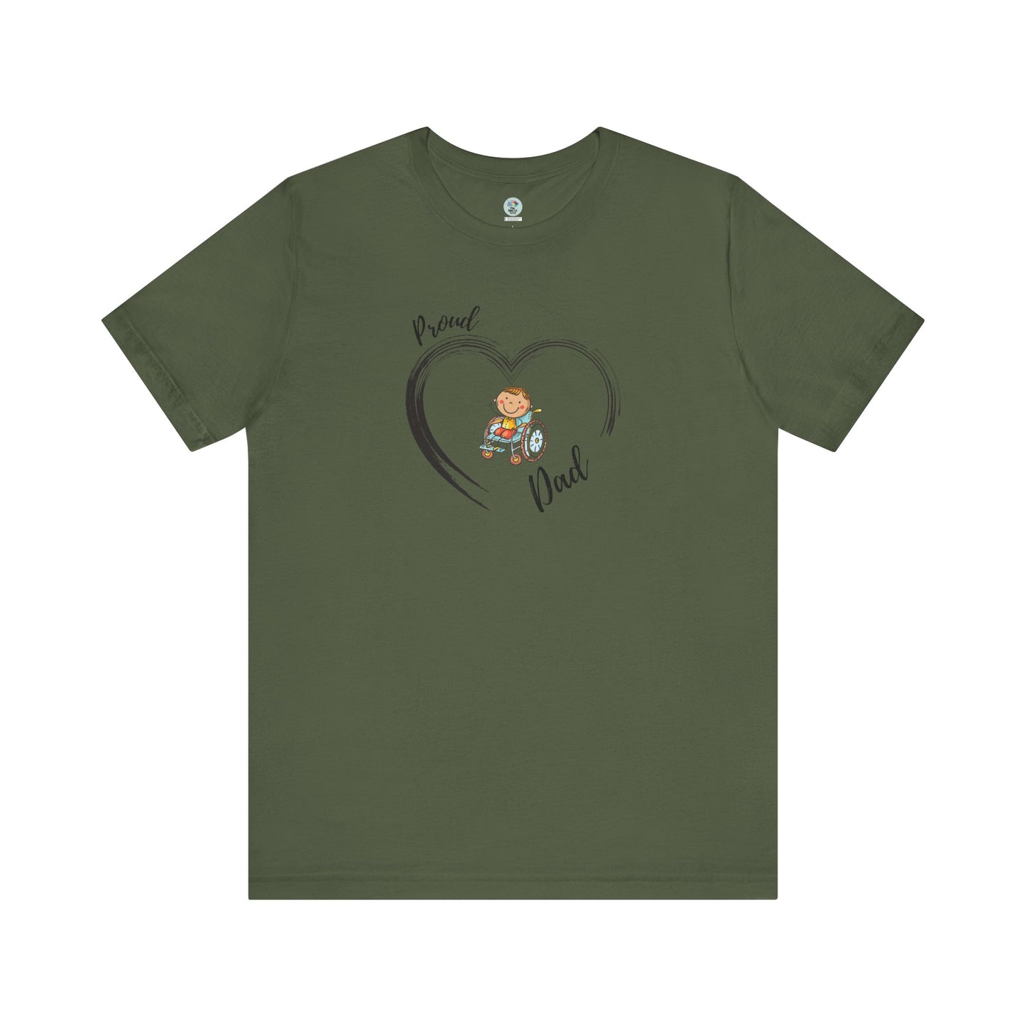 Proud DAD - BOY on Wheelchair T-Shirt for Awareness and Celebration - 7 colors