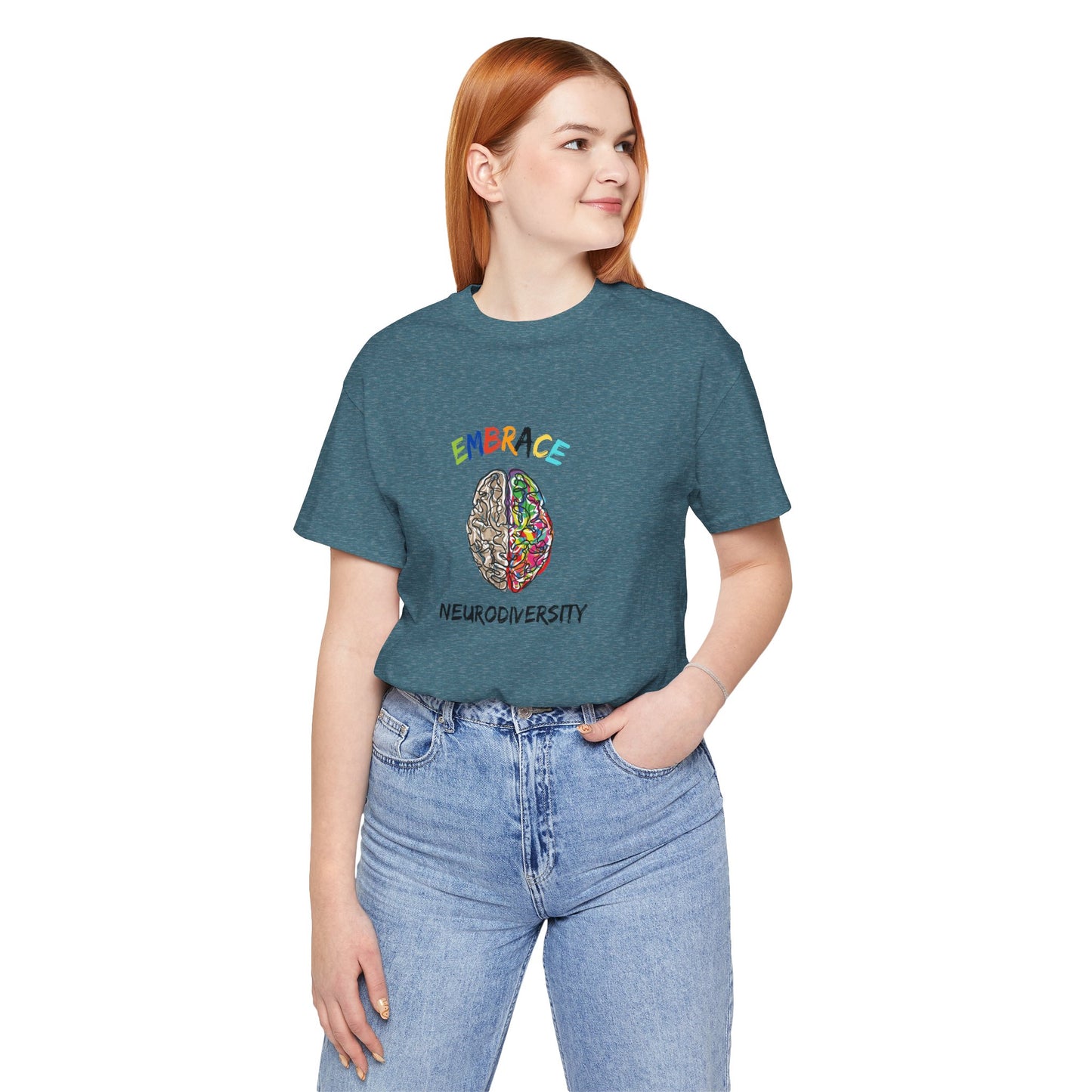 Neurodiversity Embrace Tee - Unisex Jersey Short Sleeve T-Shirt for Awareness and Celebration