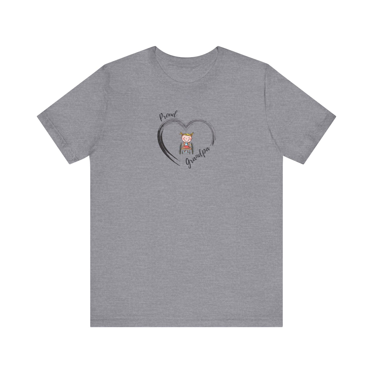 Proud Grandpa - GIRL - Unisex Jersey Short Sleeve T-Shirt for Awareness and Celebration