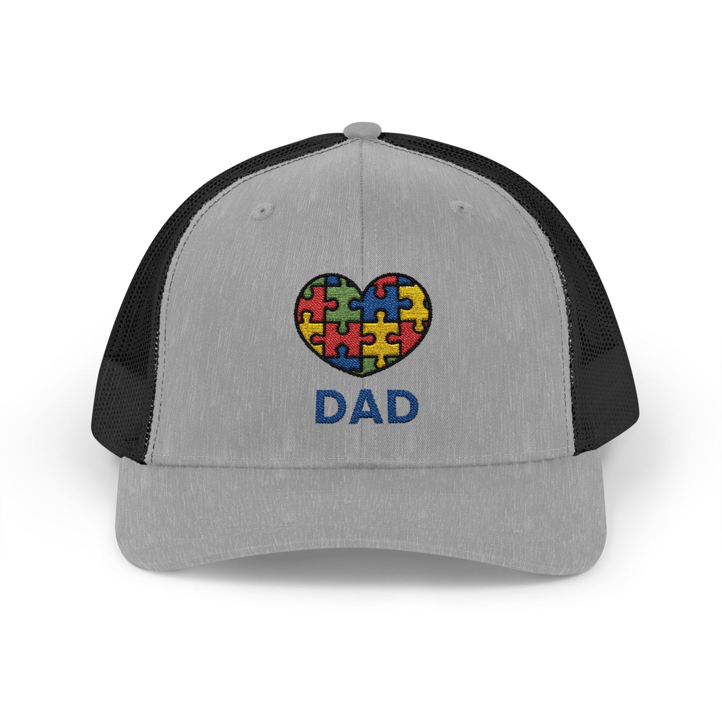Austism DAD Snapback Cap | Gift for Dads, Father's Day Hat, Supportive Headwear, Autism Awareness Cap, Casual Everyday Wear - 7 colors