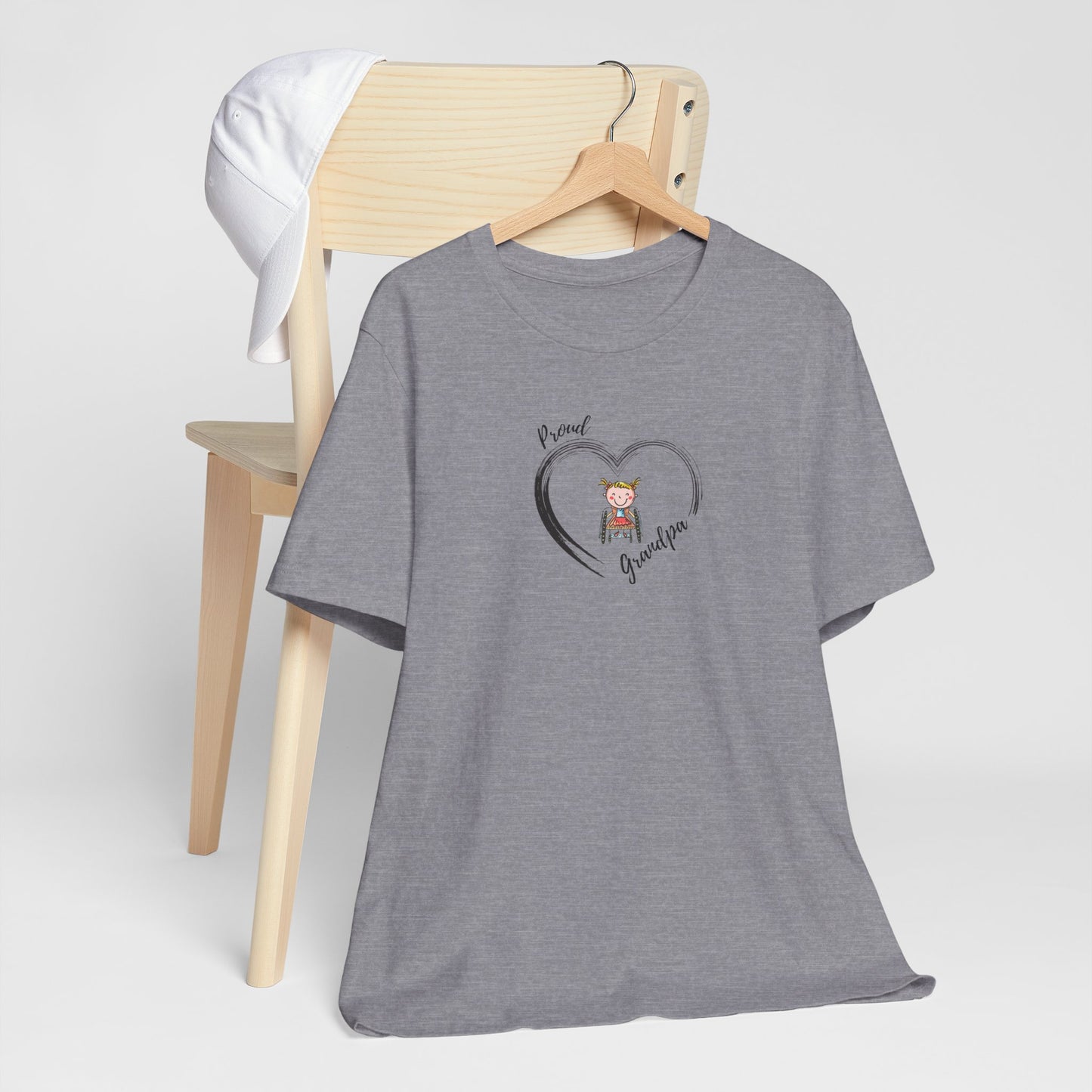 Proud Grandpa - GIRL - Unisex Jersey Short Sleeve T-Shirt for Awareness and Celebration