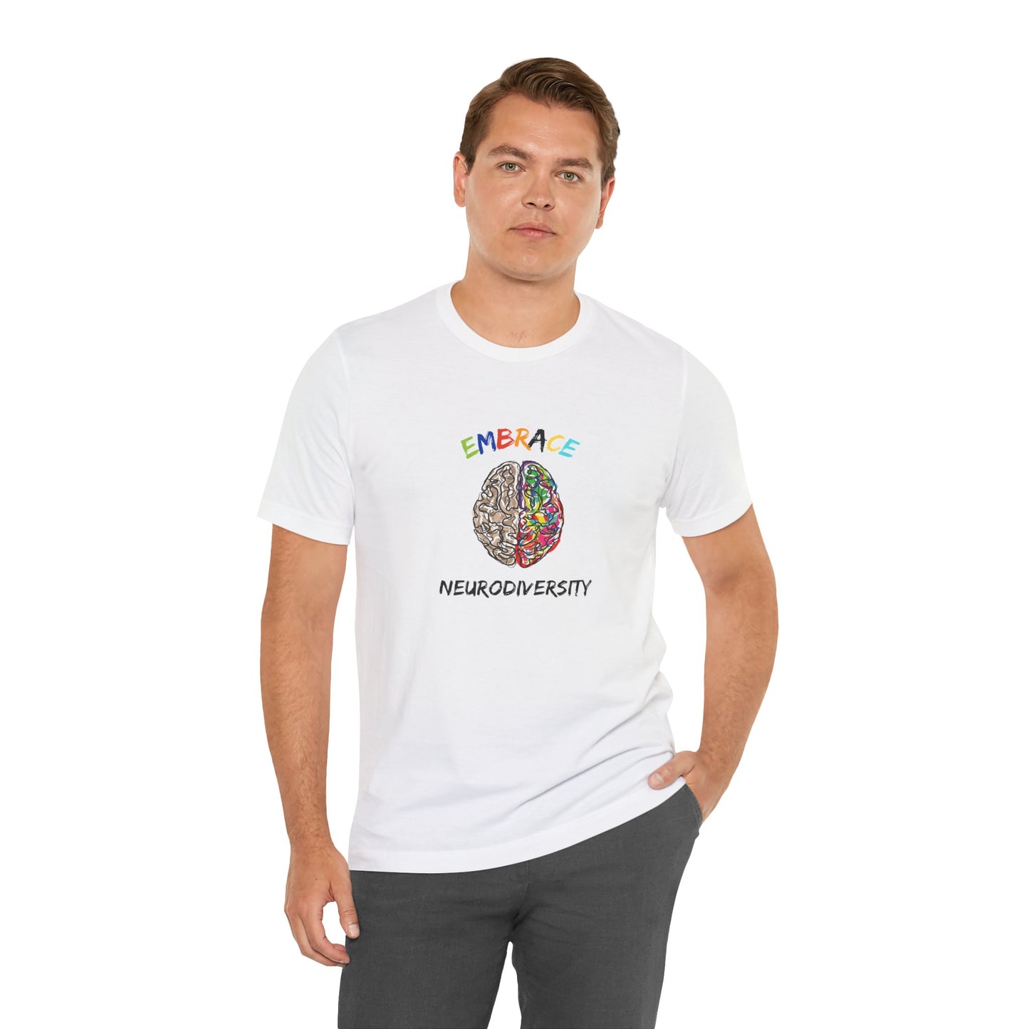 Neurodiversity Embrace Tee - Unisex Jersey Short Sleeve T-Shirt for Awareness and Celebration