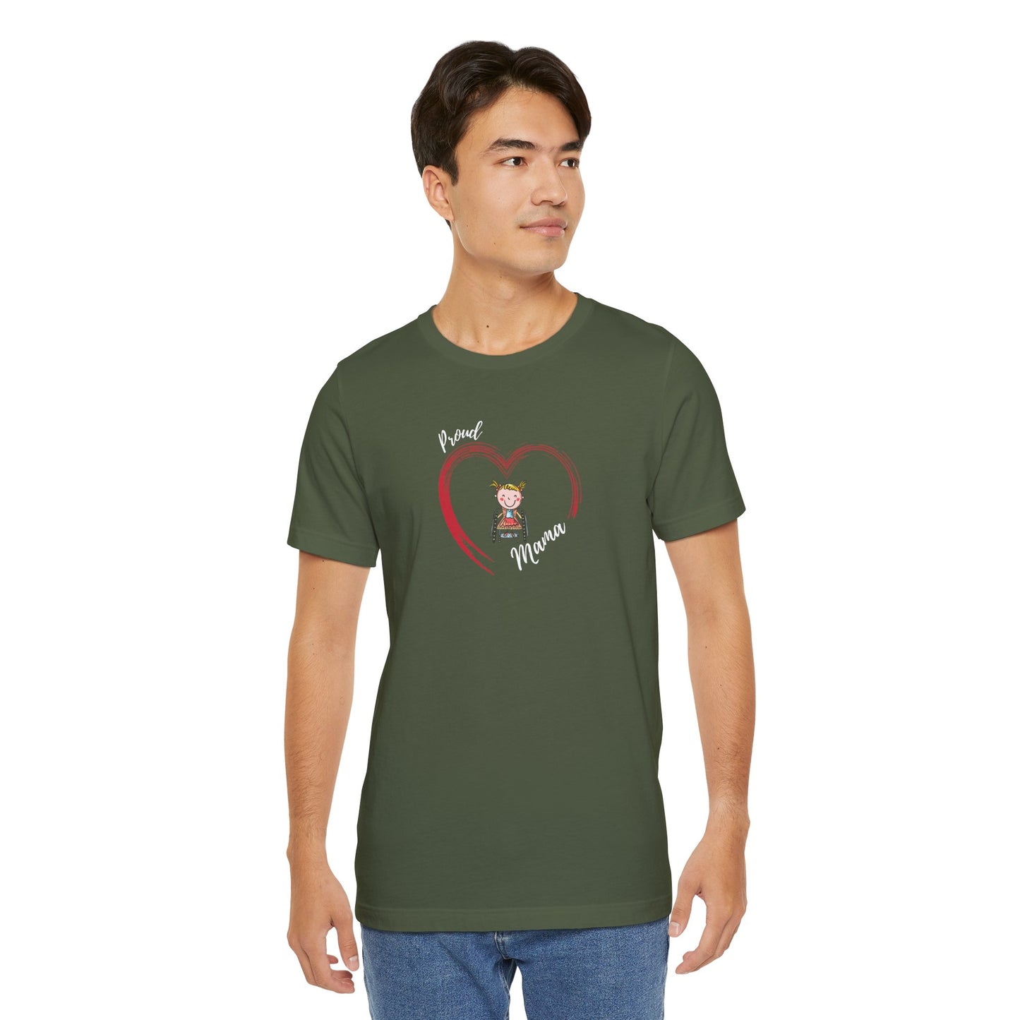 Proud Mama - GIRL on Wheelchair - Unisex Jersey Short Sleeve T-Shirt for Awareness and Celebration - 9 colors