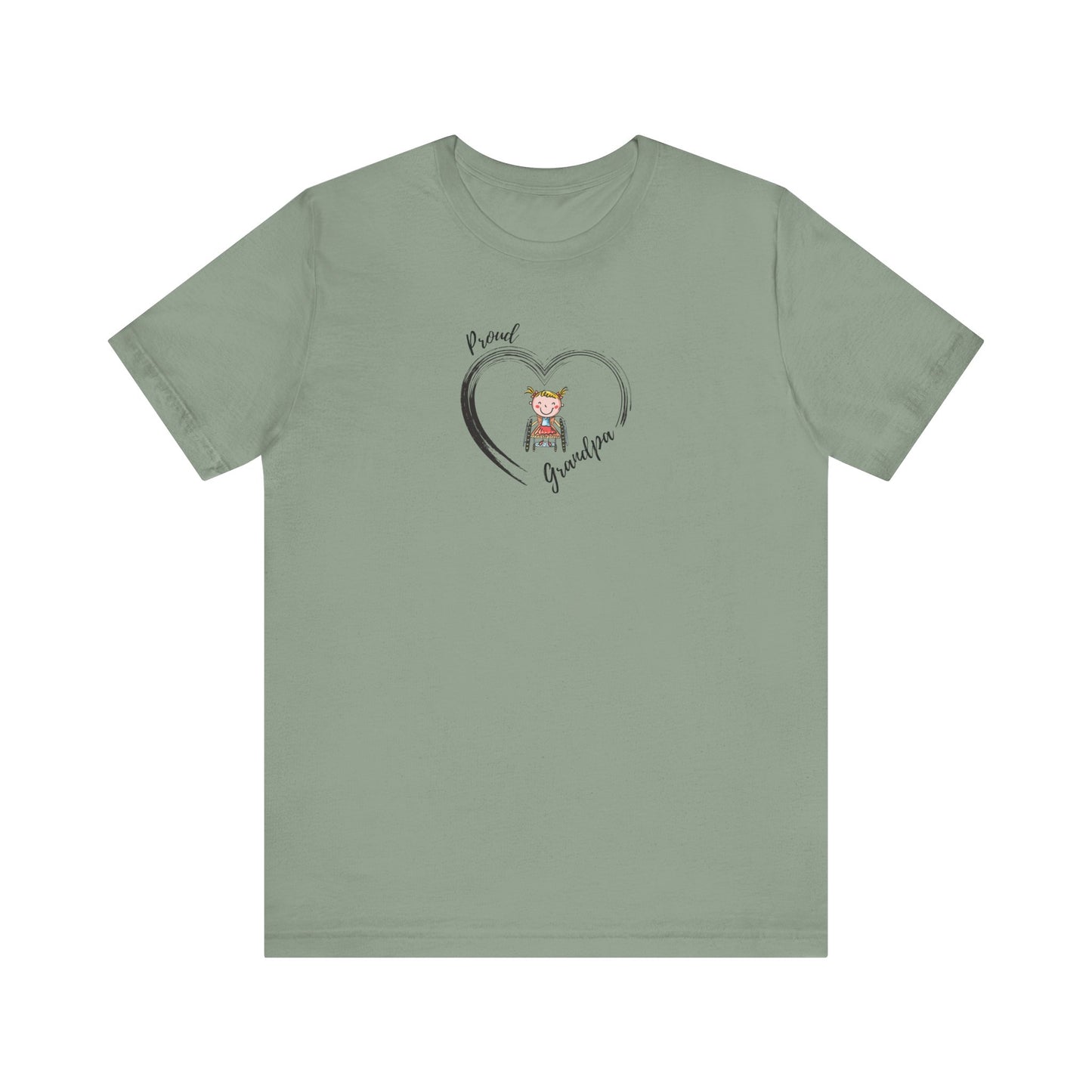 Proud Grandpa - GIRL - Unisex Jersey Short Sleeve T-Shirt for Awareness and Celebration