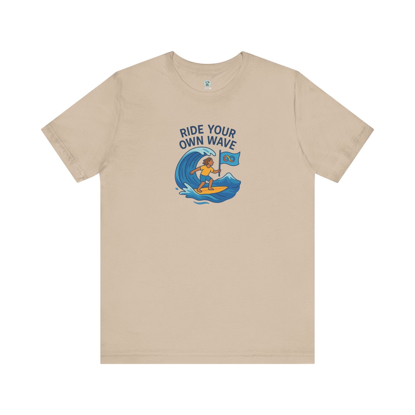 Ride your won wave - Autistic Symbol T-shirt - for Awareness and Celebration - 8 colors