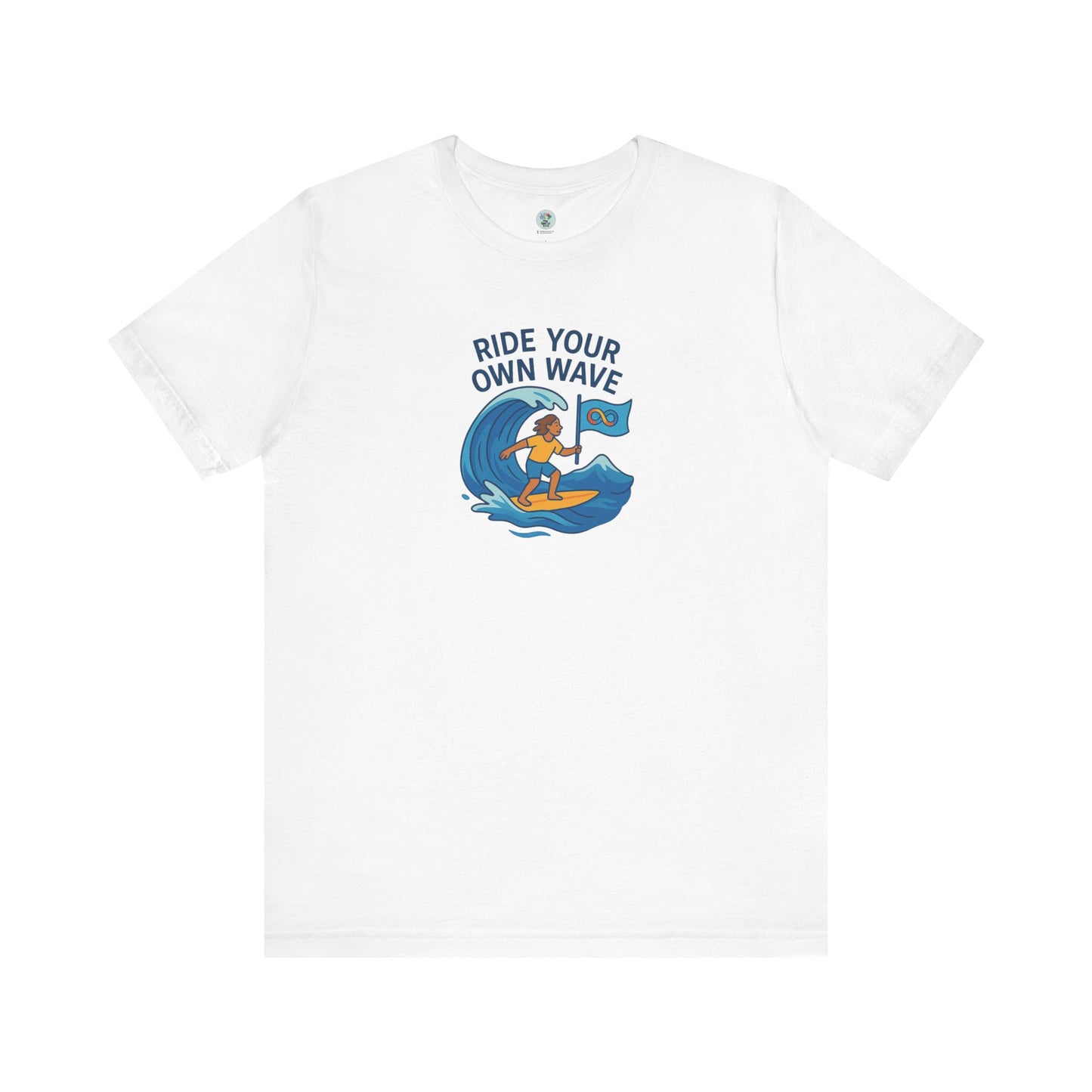 Ride your won wave - Autistic Symbol T-shirt - for Awareness and Celebration - 8 colors