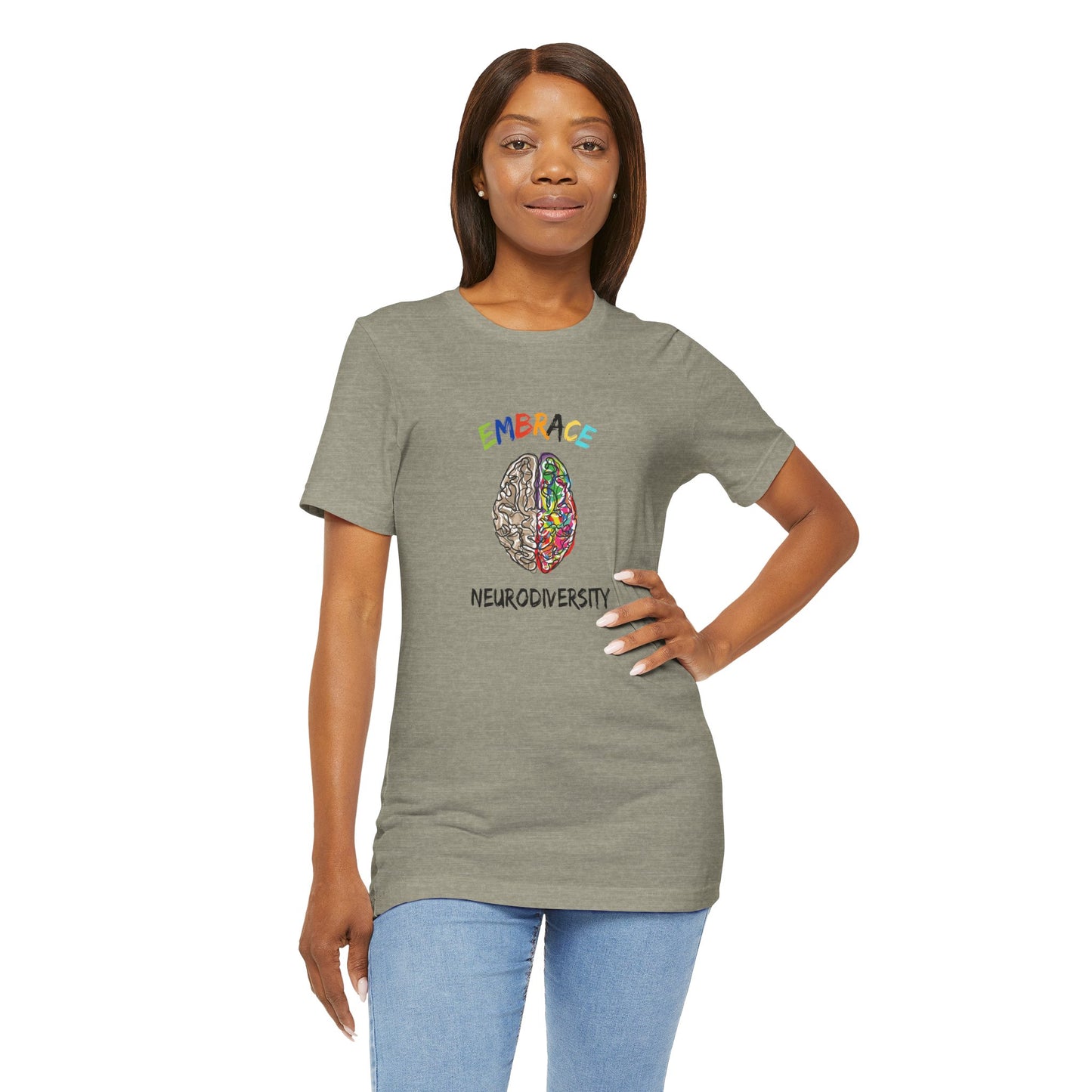Neurodiversity Embrace Tee - Unisex Jersey Short Sleeve T-Shirt for Awareness and Celebration