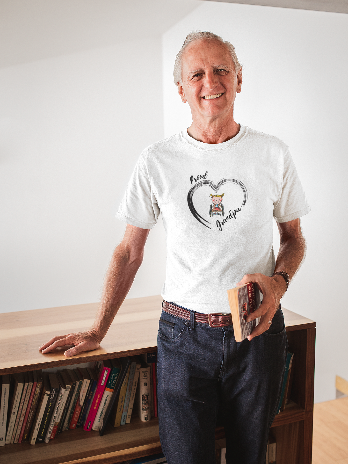 Proud Grandpa - GIRL - Unisex Jersey Short Sleeve T-Shirt for Awareness and Celebration