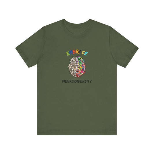 Neurodiversity Embrace Tee - Unisex Jersey Short Sleeve T-Shirt for Awareness and Celebration