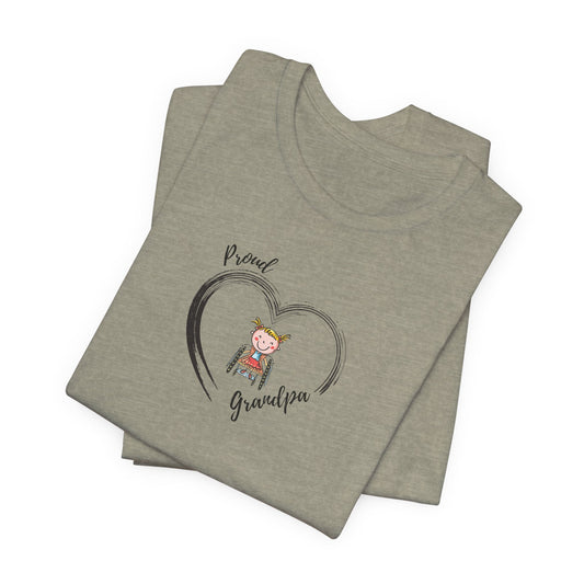 Proud Grandpa - GIRL - Unisex Jersey Short Sleeve T-Shirt for Awareness and Celebration