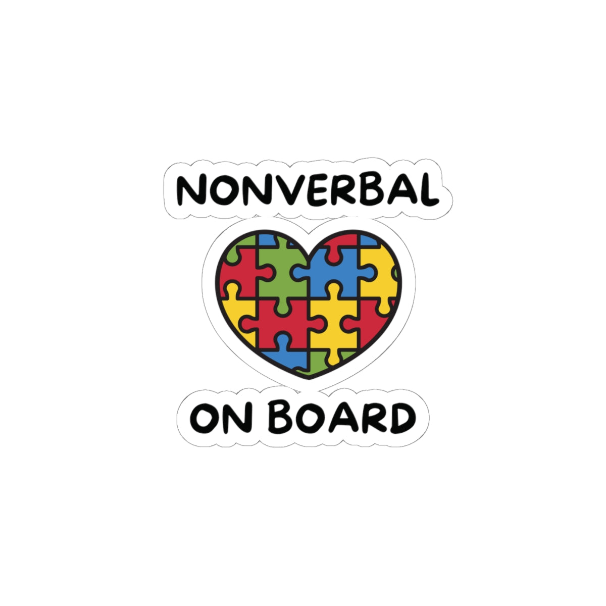 Non-Verbal on Board  Safety Awareness Stickers