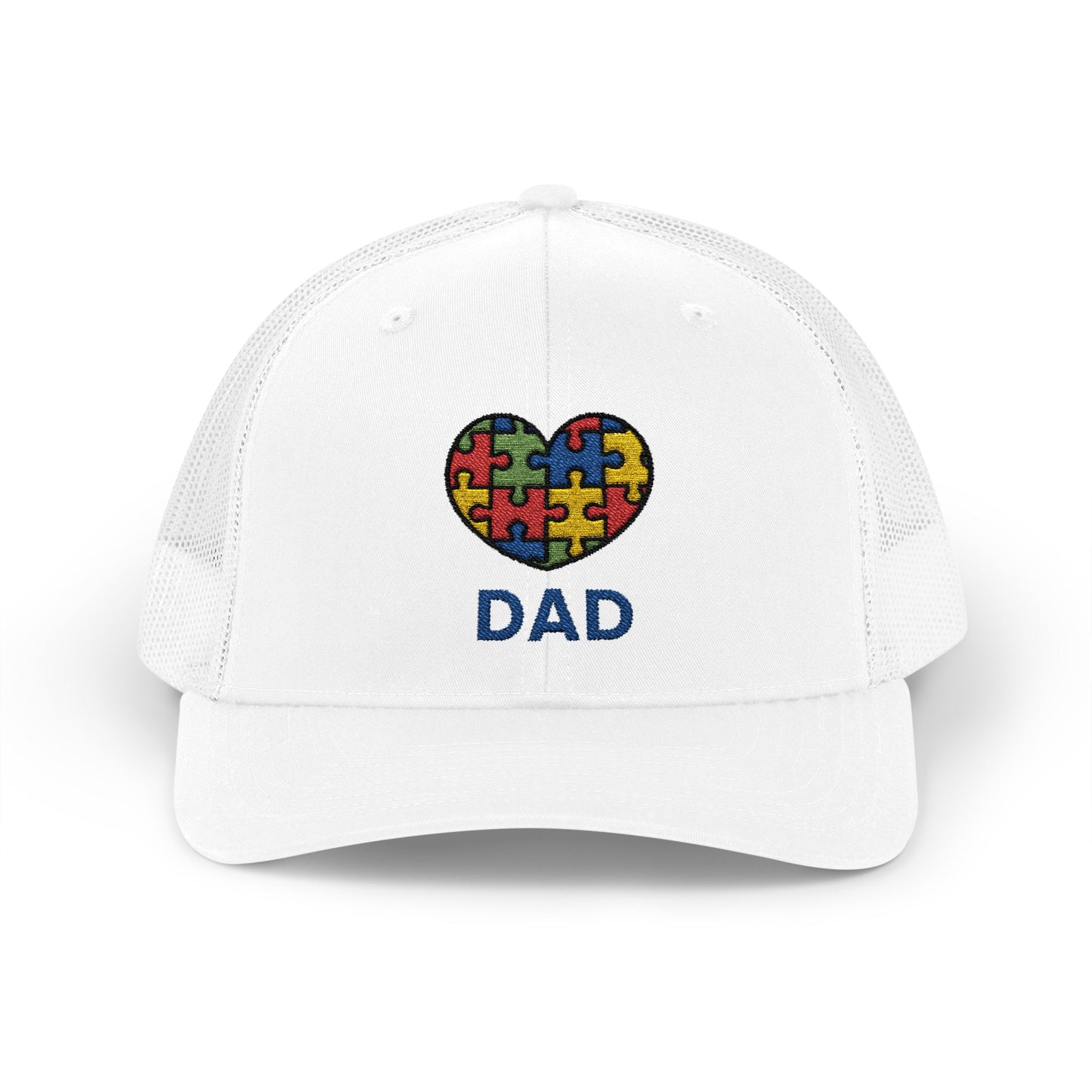Autism DAD  Snapback Cap | Gift for Dads, Father's Day Hat, Supportive Headwear, Autism Awareness Cap, Casual Everyday Wear - 7 colors