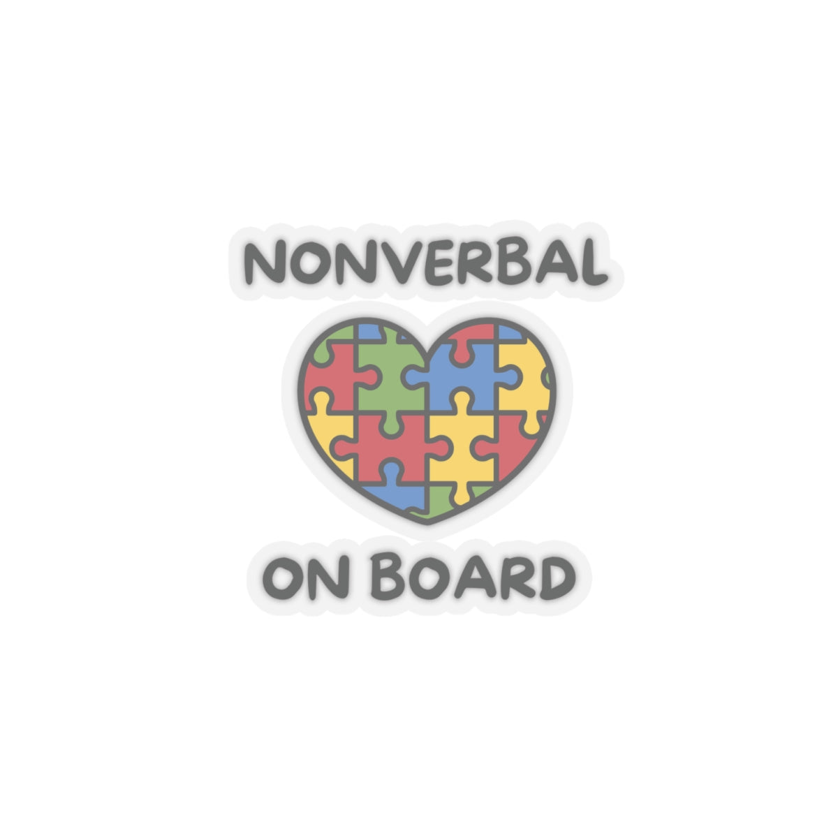 Non-Verbal on Board  Safety Awareness Stickers