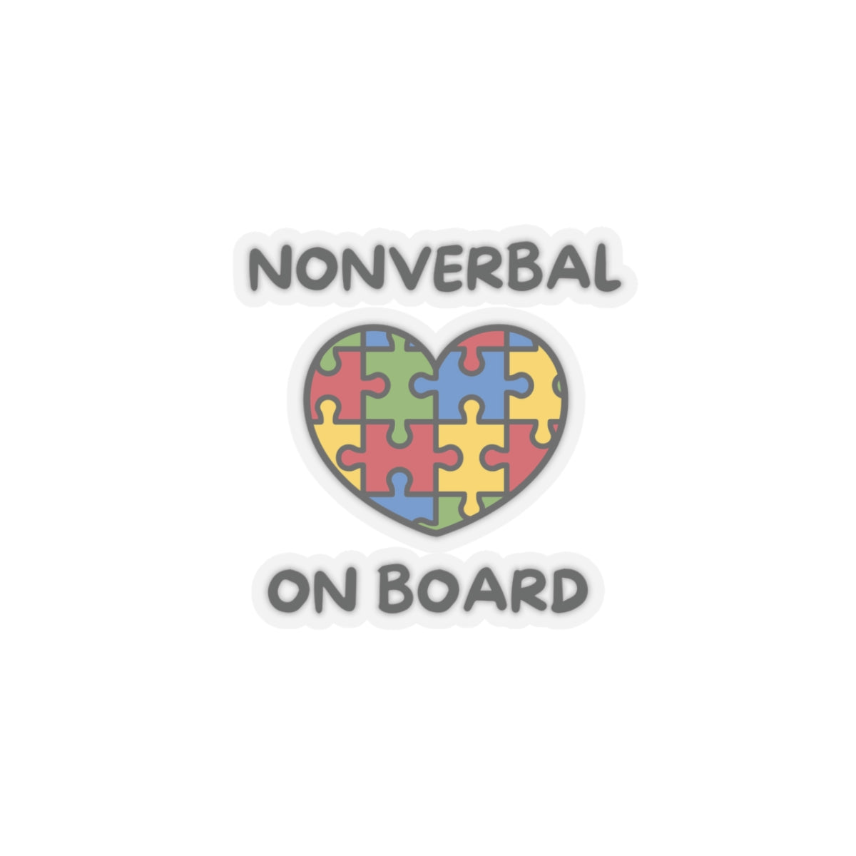 Non-Verbal on Board  Safety Awareness Stickers