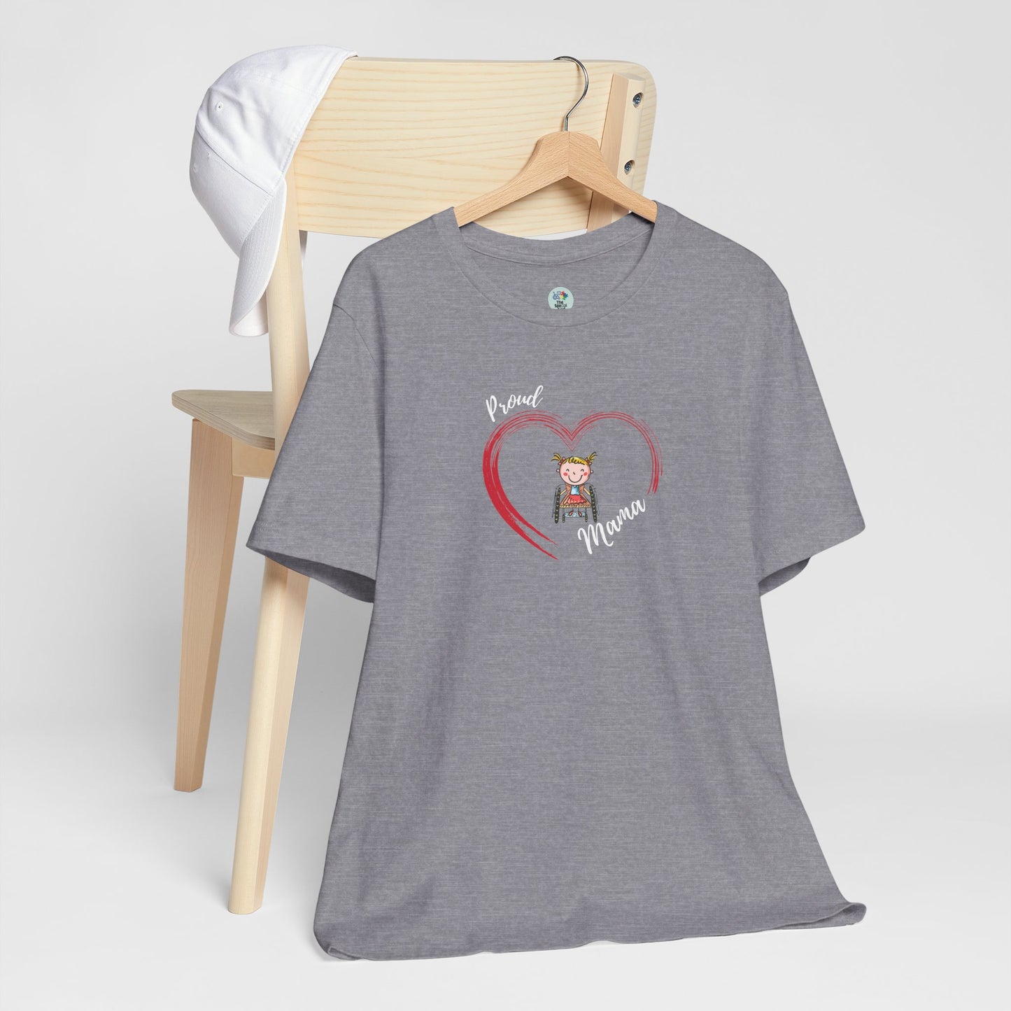 Proud Mama  - GIRL on Wheelchair - Unisex Jersey Short Sleeve T-Shirt for Awareness and Celebration - 9 colors