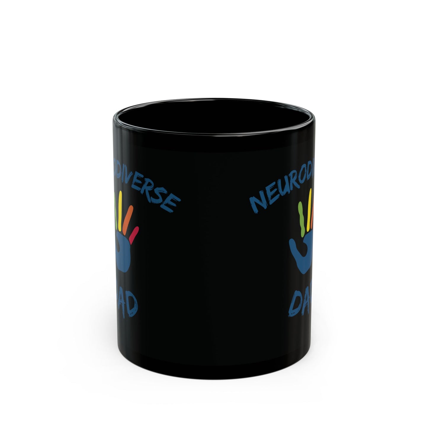 Neurodiverse Dad Black Mug - Perfect Gift for Dads, Autism Awareness, Coffee Lover, Unique Present, 11oz & 15oz